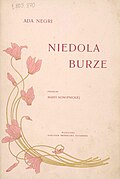 Ada Negri Niedola. Burze