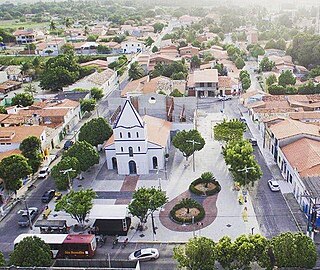 Vista panorâmica da Praça da Matriz de Pindoretama