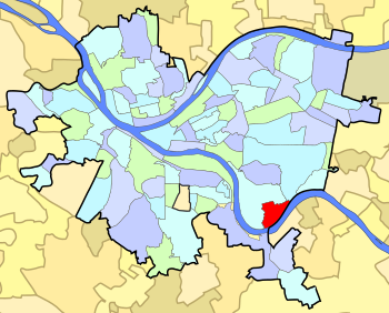 Locator map with the Glen Hazel neighborhood i...