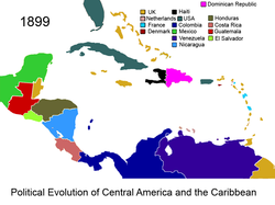 Политическая эволюция Центральной Америки и Карибского бассейна 1899 na.png