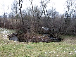 Pulksteņupītes meandrs, skatoties no Jāņa Purapuķes ielas (V918)