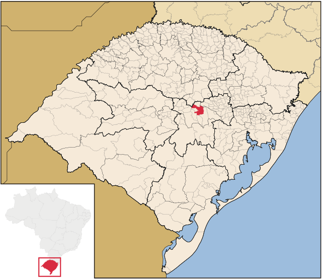 Localização de Sinimbu no Rio Grande do Sul