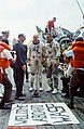 Stafford et Cernan sur l'USS Wasp le 6 juin 1966.