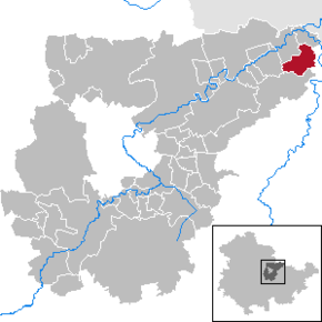 Poziția Schmiedehausen pe harta districtului Weimarer Land