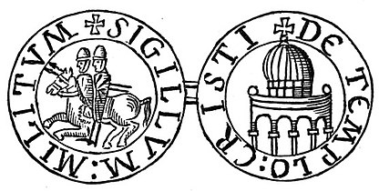 Depiction of the Templum Domini on the reverse side of the seal of the Knights Templar