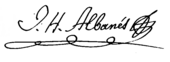 signature de Joseph-Hyacinthe Albanès