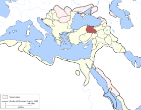 Rûm Eyaleti / Sivas Eyaleti harita üzerinde