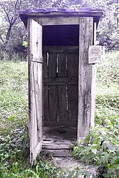 Outhouse with squat toilet inside (Poland) Squat outhouse cm01.jpg