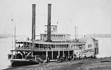 Steamboat, Ben Campbell 1850s. Steamboats were an iconic symbol of the Antebellum Mississippi River SteamboatBenCampbellb.jpg