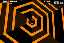 Super Hexagon sur iOS.