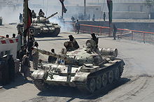 T-62s of the Afghan National Army in Kabul, April 2004 T62 Afghanistan.JPG