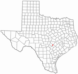 Location of Uhland, Texas