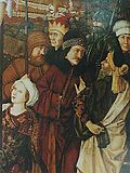 Likeness of Vlad found in Calvary of Christ painting, 1460, Maria am Gestade, Vienna