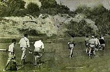 "They have gone back": Members of the CPB's delegation to the failed 1963 peace talks, returning to their bases by foot, c. November 1963. They go back.jpg