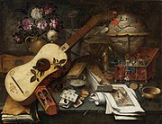 ギターのある静物画(c.1650)