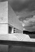 Vasari for the architect Moretti, Entrance with stairs of the Fencing Academy, Foro Italico, Rome