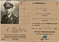 Пропуск в L-башню, выданный генерал-инженеру люфтваффе Вальтеру Хертелю 20 ноября 1944 года.