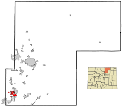 Location in Weld County and the state of Colorado