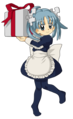 Wikipe-tan got a birthday present. Already exists as File:Wikipe-tan Birthday.png