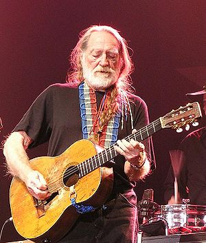 English: Willie Nelson and his guitar "Tr...