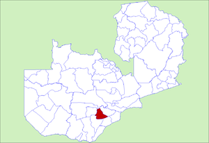 District location in Zambia