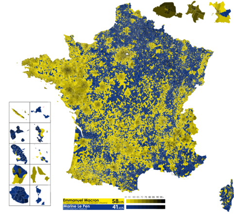 Résultats du second tour de l'élection présidentielle de 2022 par commune