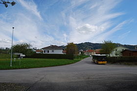 Dorfzentrum von Rueyres-Saint-Laurent, Gemeinde Le Glèbe