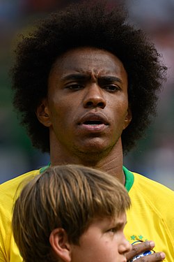 Willian a Brazília színeiben 2018-ban