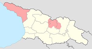 map of Georgia with Abkhazia and South Ossetia...