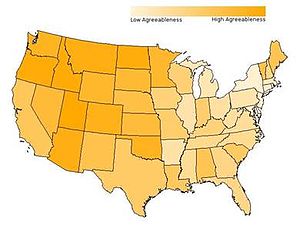 Agreeableness by state