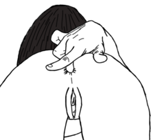 A woman fingering her own anus Anal fingering (solo).png