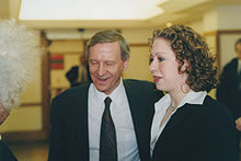 Giddens and Chelsea Clinton at the London School of Economics in 2001 Anthony Giddens and Chelsea Clinton, 2001.jpg