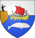 Flere baskiske kommunevåpen, slik som dette fra Getaria, illustrerer at hvalfangst tidligere var en viktig del av baskisk kultur