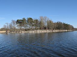 Bonäs udde sett från sjön Glan.