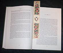 Book with florentine paper bookmark. Book with florentine paper bookmark.jpg