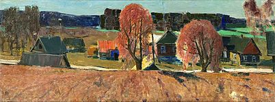 «Позняя восень», 1963, палатно, алей, 71 x 188 см
