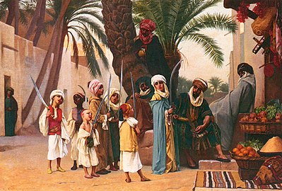 La quête de l'Aïd-Srir, à Biskra, 1001 nacht (1873)