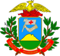 ブラジルのマットグロッソ州の紋章。“VIRTUTE PLUSQUAM AURO”