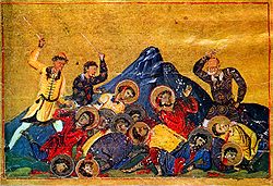 Bolgaarisoturit teurastavat bysanttilaisia, 1613.