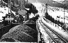 German coal entering Italy through the Brenner Pass. The issue of Italian coal was prominent in diplomatic circles in the spring of 1940. Carbone tedesco per il Brennero.jpg
