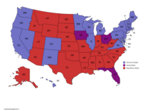 Carte tendances électorales us