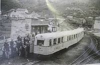 Neben Dampflokomotiven setzten die JDŽ ab 1938 auch Dieseltriebwagen ein. Einheit der Reihe 488 in Bradina, 1946.