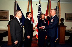 General Richard B. Myers is sworn in as Chairman of the Joint Chiefs of Staff. Defense.gov News Photo 011001-D-2987S-004.jpg