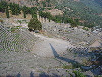The theatre at Delphi (as viewed near the top seats).