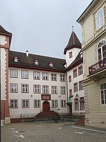 Jakob Christoph Blarer von Wartensee (1542–1608) Fürstbischof im Bistum Basel. Domhof auf dem Münsterberg in Basel. Erbaut 1578 für den Schaffner des Domstiftes.