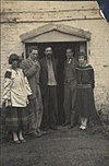 Dora Carrington; Ralph Partridge; Lytton Strachey; Oliver Strachey; Frances Catherine Partridge (née Marshall), 1923.jpg