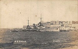 A Goeben az 1912. november 12-13-ai Máltán tett látogatása során