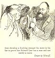 Lear otoportresi, "Edward Lear" ın sadece bir takma ad olduğunu iddia eden bir yabancıyla karşılaştığında gerçek bir olayı resmediyor. Lear (sağda) yabancıya (solda) şapkasının içini astarında ismiyle gösteriyor.