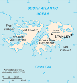 Isole Falkland - Mappa