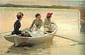 Flickorna i båten (Jentene i båten). 1881
